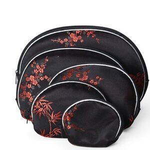 Make Up Pouches Satin Embroidered and Makeup Wipes
